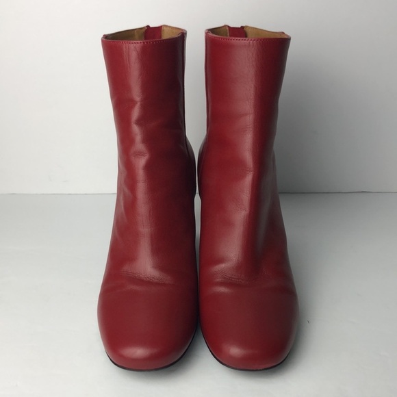 Sandro Sacha Red Healed Ankle Boots - Picture 2 of 14